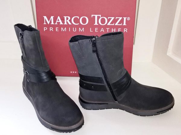 Grey ante comb boots, Elegante Dronfield